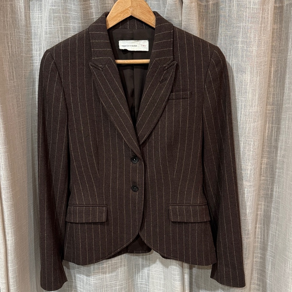 Paper Denim & Cloth Dark Brown Blazer